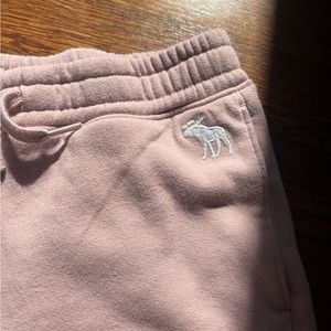 Pink abercrombie kids joggers